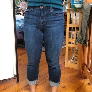 DKNY SOHO skinny ankle jeans/ Capri with raw hem